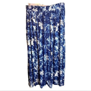 Nwts Cato Blue & White Maxi Skirt